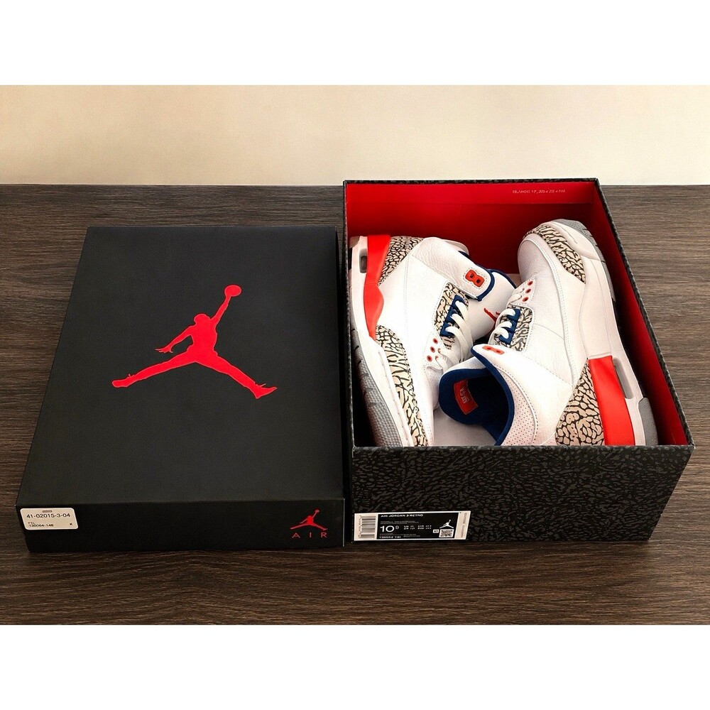 Jordan Air Jordan 3 Retro Knicks Rivals 136064-148 White/Old Royal Mid Top